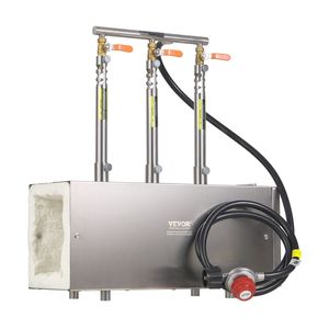 Horno de Propano Portátil de Gran Capacidad, 2600 Grados Fahrenheit, 3 Quemadores, Forma Cuadrada, Acero Inoxidable, Herramientas de Forja a Gas, Herrero - Product Image 1