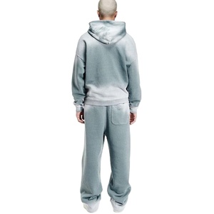 Conjunto Deportivo para Hombre con Capucha y Cremallera Completa, Sudadera y Pantalones de Color Degradado, Corte Holgado, 100% Algodón, Ropa Casual de Otoño - Product Image 3