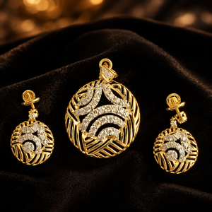 Ensemble de boucles d'oreilles pendantes en forme d'étoile plaquées or 18 carats de qualité supérieure avec pierres de diamant, bijoux de mariage de luxe pour femmes - Product Image 2