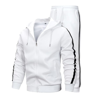Survêtement décontracté pour homme, veste de sport à manches longues avec fermeture éclair intégrale et pantalon, longueur normale, léger, unisexe