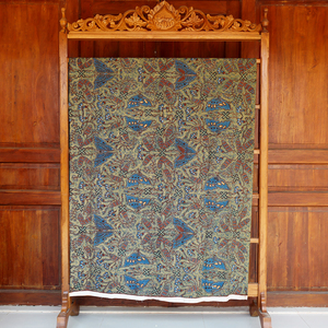 Handcrafted Indonesian Hand Drawn <b>Batik</b> Tulis Cotton Fabric Traditional Sirgunggu Motif Natural Dyes Indigo Earth Tone Textile - Product Image 4