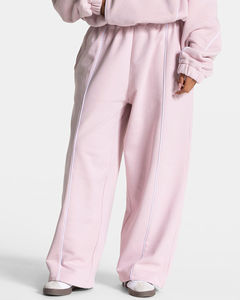 Ensemble 2 pièces pour femme, style hip-hop, grande taille, épaules tombantes, en molleton 100% coton, hiver, décontracté, confortable. - Product Image 6