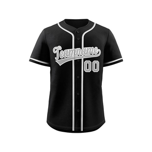 Custom Digital Print Solid Front <b>Baseball</b> Jersey High Quality Polyester/Cotton Quick Dry with Custom Team Name Wholesale Rate - Product Image 6