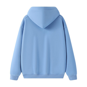 เสื้อฮู้ดผู้ชายไซส์ใหญ่ สีฟ้าอ่อน ผ้าฟลีซสีพื้น สวมใส่สบาย มีกระเป๋า เหมาะสำหรับฤดูหนาว ผลิตจากผ้าฝ้าย 100% - Product Image 3