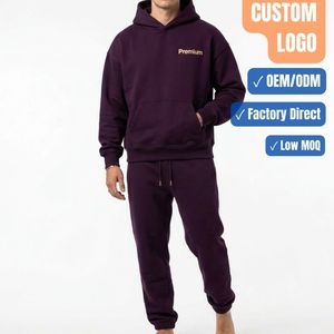 Private Label Cotton Fleece Tracksuit OEM Manufacturer Hoodie <b>Jogger</b> <b>Set</b> for Gym Brands - Product Image 2