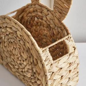 Cesta de Almacenamiento de Jacinto de Agua con Diseño de Conejo, Hecha a Mano, Ecológica, Venta al por Mayor, Hecho en Vietnam - Product Image 5