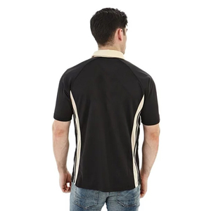 Voxstyle Enterprises VE-13 Black Line Casual <b>Collar</b> <b>T</b>-<b>Shirts</b> for Men Breathable Short Sleeve Cotton Bamboo Canvas Fabric - Product Image 3