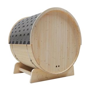 Sauna a botte in pino bianco per tre persone TMG LIVING con porta in vetro temperato LSN41 - Arredamento da esterno premium - Product Image 4