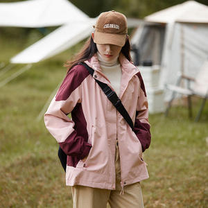 Wholesale Men's Women's Casual Waterproof Canvas Polyester Hiking Windbreaker Outdoor Softshell Front Rain <b>Jacket</b> Reversible - Product Image 5