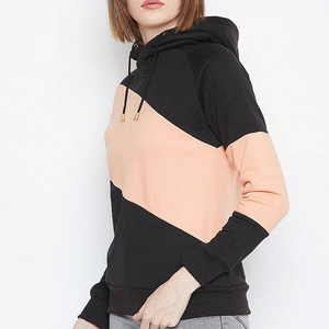 Sudadera con Capucha para Mujer, Diseño Asimétrico con Bloques de Color, Manga Larga, Tejido de Algodón, Estilo Casual para Otoño - Product Image 5