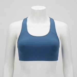 Soutien-gorge de sport athleisure pour femme, dos nageur, col rond, côtelé, anti-transpiration, sans couture, idéal pour le fitness et la gym (vente en gros) - Product Image 1