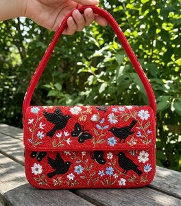 Sac à bandoulière pour femme avec broderie verte et perles, motif terrain de tennis, sac à main chic et tendance pour soirée - Product Image 6