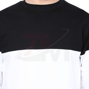 Sudadera de Cuello Redondo para Hombre, Estilo Color Block, Corte Regular, Tejido Casual, 100% Algodón, Ropa de Otoño, en Oferta - Product Image 4
