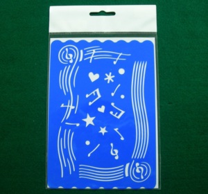 Pochoirs artistiques HC0123 |   Pochoir en plastique bleu en forme de poisson avec motif marin pour les arts et l'artisanat - Product Image 6