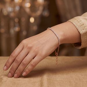 Pulsera de Cadena Clásica con Diamantes Cultivados en Laboratorio en Oro Rosa - Product Image 5