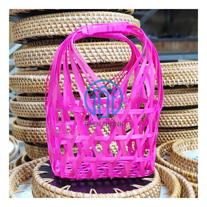 Light Blue Woven Bamboo Ramadan <b>Hamper</b> Handmade Gift Basket Decorative Candy Packaging For Eid Mubarak Celebration Gifts - Product Image 3
