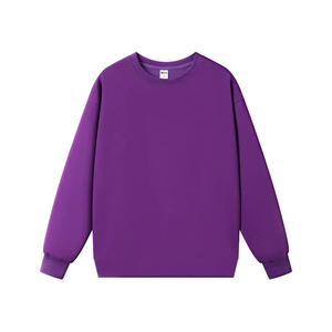 Sudadera Oversize Verde Oscuro Liso con Cuello Redondo para Mujer, Manga Larga, Estilo Casual Urbano y Deportivo, Ropa al por Mayor OEM ODM - Product Image 3
