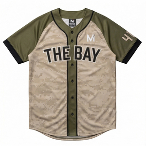 Camiseta de Béisbol Sublimada Personalizada para Equipos, Anti-Pilling, de Secado Rápido, Tejido de Malla Transpirable, Sublimación Completa, Ropa Deportiva - Product Image 1