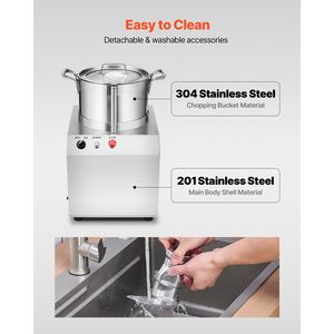 Robot da Cucina da 6,3 Litri con 2 Lame a Curva S Extra e Acciaio Inossidabile per Alimenti (Spina USA 1000W) - Product Image 6