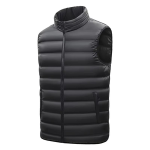 Chaqueta Acolchada para Hombre con Diseño de Parches, Resistente al Viento, Transpirable, Cuello Alto, Estilo Casual para Otoño, Forro de Poliéster a Rayas - Product Image 5