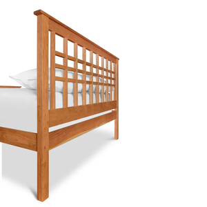 Wholesale Modern Mission Solid Wood <b>Bed</b> |Geometric Grid Headboard <b>Bed</b> Wholesale - Product Image 6