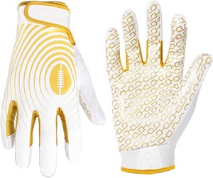 Premium Quality Football Gloves - Solid Stealth 6.0 Boost Plus <b>Sticky</b> Technology - Adult and Youth Football Gloves for Wide - Product Image 1