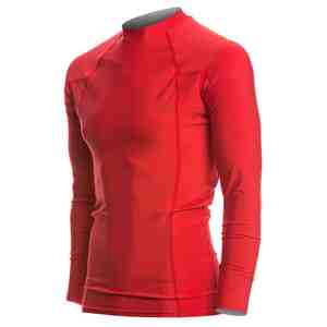 เสื้อแรชการ์ดแขนยาวคุณภาพเยี่ยมสำหรับผู้ชาย สีพื้น ผ้าไนลอน เหมาะสำหรับว่ายน้ำ ออกกำลังกาย MMA  รับสกรีนโลโก้ - Product Image 1