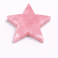 Rosenquarz-Kristall Geschnitzter Stern-Stein für Feng Shui Liebesdekoration Heilung Meditation Reiki Energie Großhandelslieferant