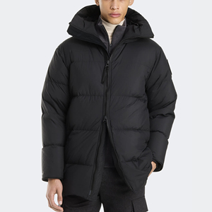 เสื้อแจ็คเก็ตพัฟเฟอร์แบบยาวสำหรับผู้ชาย ปักลายตามสั่ง OEM บุนวมหนา อุ่นสบายสำหรับฤดูหนาว ดีไซน์แบบบับเบิ้ลคุณภาพสูง - Product Image 2