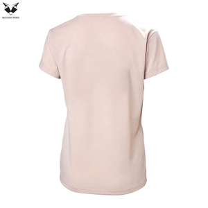Camiseta de Algodón Suave Sostenible para Mujer, Fabricada en Fábrica, de Color Liso, Manga Corta, Cuello Redondo, Informal - Product Image 2