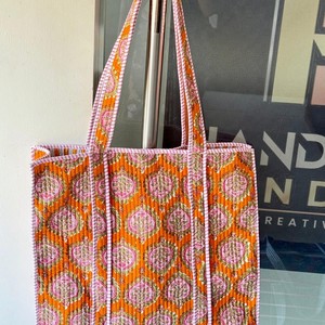 Women's Quilted Cotton <b>Tote</b> <b>Bag</b> Handmade Patterned Shoulder Carry <b>Bag</b> for Shopping Daily Travel Beach Market Gift Style Premiums - Product Image 3
