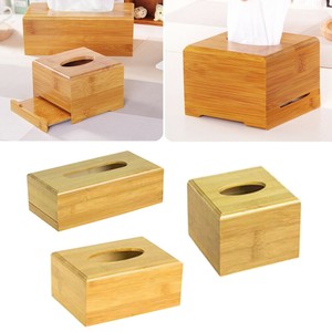 กล่องใส่กระดาษทิชชูไม้ไผ่พร้อมโลโก้สั่งทำ กล่องใส่กระดาษทิชชูไม้ สำหรับตกแต่งบ้าน ขายส่ง ห้องน้ำ ห้องนั่งเล่น อุปกรณ์โรงแรม - Product Image 4