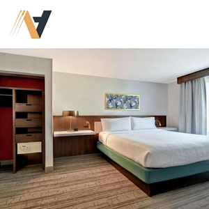 Ensemble de meubles de chambre d'hôtel en MDF durable pour la rénovation et la réaménagement de chambres d'hôtes commerciales Hilton Garden Inn - Product Image 1
