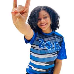 1908 Blue Dry Fit Jersey Women Short Sleeve Athletic Shirt Greek Sorority Apparel Moisture Wicking Sport <b>Top</b> Breathable Fit - Product Image 3