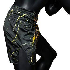 Shorts de Muay Thai Fairtex Negros con Estampado Sublimado, 100% Poliéster, Ligeros, Transpirables, Unisex, Venta al Por Mayor, OEM, Boxeo - Product Image 5
