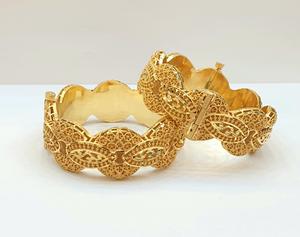 กำไลข้อมือทองชุบ 24K สำหรับผู้หญิง ยี่ห้อ SARA คุณภาพสูง ดีไซน์คลาสสิก ทันสมัย เหมาะสำหรับงานหมั้นและงานแต่งงาน ขายส่ง - Product Image 4