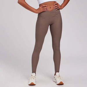 Leggings d'exercice sans couture pour femmes en nylon élasthanne à haute élasticité, respirants, doux, effet galbant, couleur unie, Tailles S-XL, pour le sport, OEM, à l'unité - Product Image 3