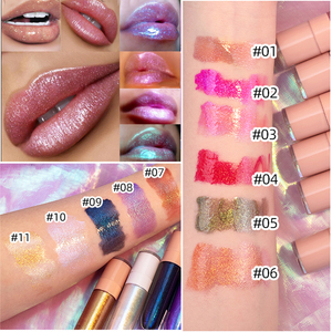 Brillo Labial Duocromo Hidratante a Prueba de Agua con Vitamina E, Pigmento Camaleón, Lápiz Labial Líquido a Base de Aceite, Nuevo Diseño, Maquillaje Brillante - Product Image 2