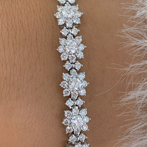 IGI Certified Round Brilliant Lab Grown Diamond Bracelet 10K 14K 18K Yellow <b>Rose</b> White <b>Gold</b> Luxury Fine Jewelry Bracelet - Product Image 5