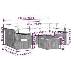 Conjunto de Sofás Modulares Grandes de Ratán PE Negro para Jardín, Elegante Colección de Muebles para Exteriores - Product Image 3