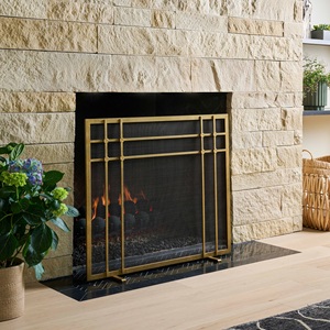Protector de Chimenea Metálico Monarch Frame Design, Malla Antichispas Independiente, Resistente al Calor, Protector de Hogar de Acero Duradero - Product Image 6