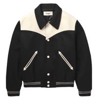 Blouson universitaire de luxe pour homme, original, de haute qualité, de créateur, authentique, personnalisé, respirant, en laine/polyester, patchwork, style Letterman