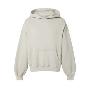 Sudadera con Capucha Extra Grande para Hombre, Color Sólido, Algodón French Terry, Casual, Manga Larga, con Bolsillo, para Otoño 2027 - Product Image 1