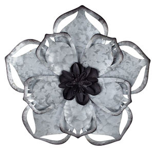 Décoration murale en métal en forme de fleur, finition galvanisée, pour la décoration intérieure de la maison, belles décorations murales en solde - Product Image 1