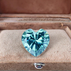 3 CRT Lab Creado Diamante Corazón Corte Azul Piedra suelta de alta calidad - Product Image 1