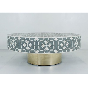 Table basse en os incrusté faite à la main en Inde, table centrale décorative de luxe, mobilier de maison, table basse en os incrusté sur mesure, faite à la main - Product Image 1