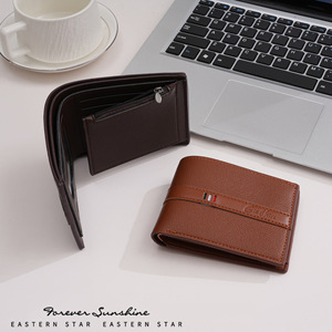 Enormous Sales Awesome Quality Multi-Card Holder Short <b>Bifold</b> PU Zipper Coin Pocket ID Elegant Stitching <b>Leather</b> <b>Men</b> <b>Wallets</b> - Product Image 3