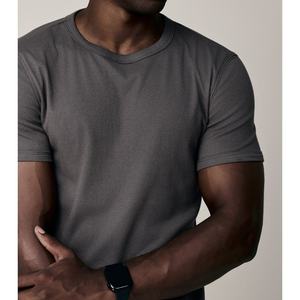 T-shirt blanc à col rond et manches courtes pour homme, en coton tricoté surdimensionné, style streetwear, personnalisable, séchage rapide, décontracté, respirant, coupe classique - Product Image 4