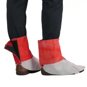 Premium Quality Cowhide Split Leather CE Certified Industrial Welding Gaiters Safety Shoe Covers Spark Protection Heat Resistant - Product Image 3