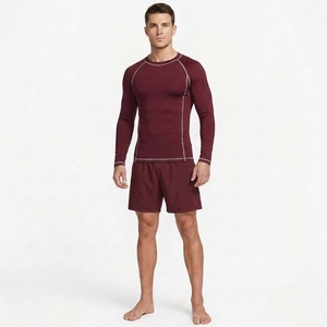 Custom Long Sleeve Rash Guard <b>Compression</b> <b>Shirt</b> Quick Dry Breathable Sportswear Athletic Workout Running Gym Fitness Apparel - Product Image 6